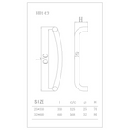 Curved Offset Pull Handle HB143