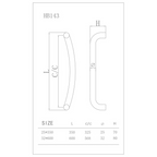 C Type Offset Pull Handle HB143