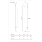 GripPRO Japanese Style Door Pull Handle HB-238