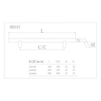Offset Glass Door Pull Handle HB347