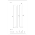 Square Tube Offset Pull Handle HB548