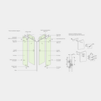 GripPRO 90 Degree Double Leaf Sliding Shower Door Hardware 41