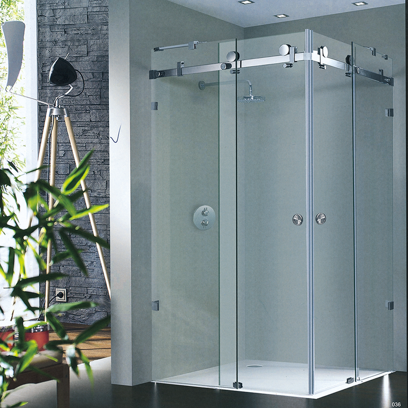 GripPRO 90 Degree Double Leaf Sliding Shower Door